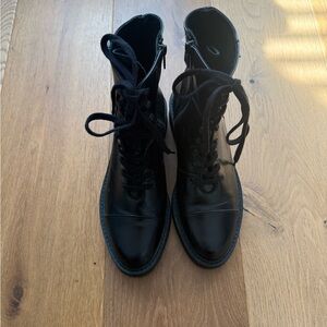 All Saints Black Combat Boots